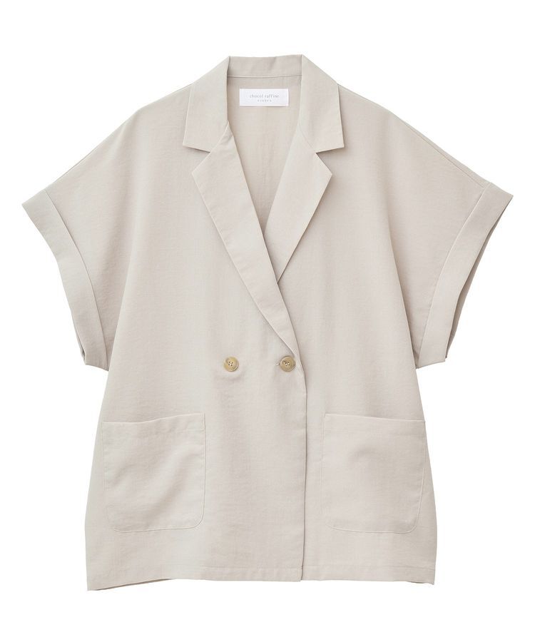 Green Parks「麻調フレンチスリーブジャケット」|テーラードジャケット|