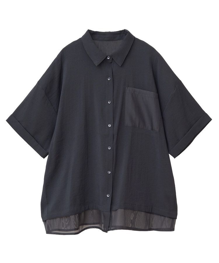 Green Parks「裾レイヤードショートスリーブシャツⅡ」|シャツ・ブラウス|