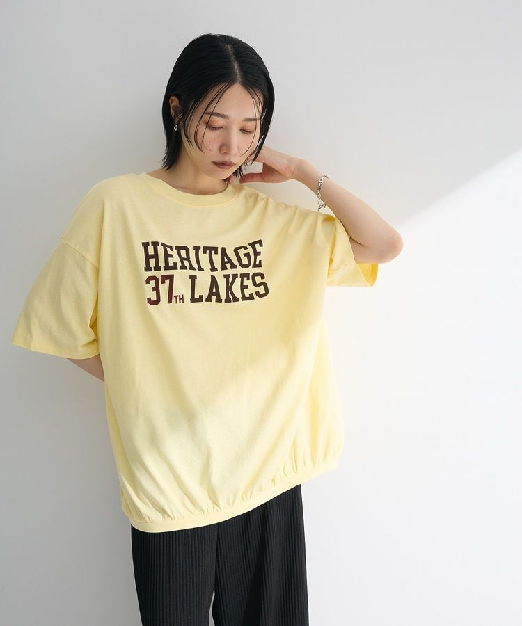 Green Parks「カレッジロゴ刺繍5分袖チュニック」|チュニック|