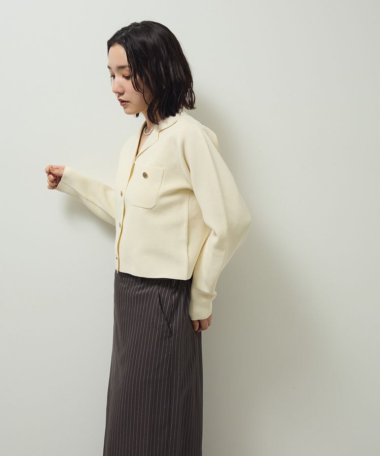 Green Parks「・swing by ニット開襟カーディガン」|カーディガン|