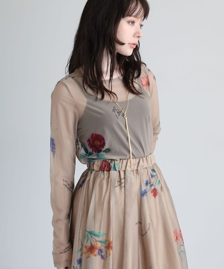 Green Parks「・SUGAR SPOON フラワーptシアーロンTEE」|Tシャツ・カットソー|