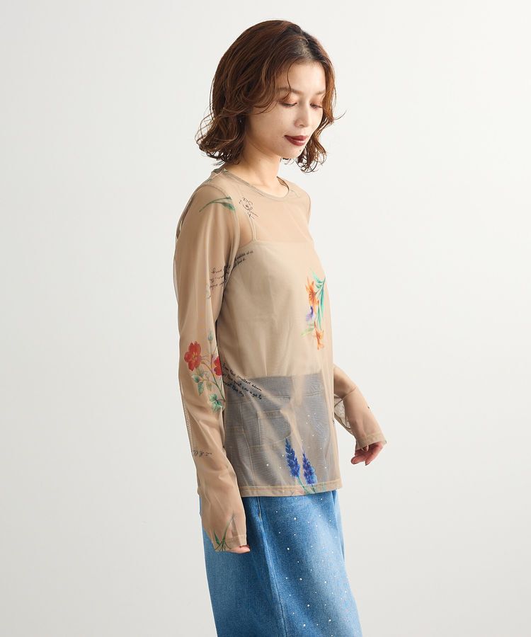 Green Parks「・SUGAR SPOON フラワーptシアーロンTEE」|Tシャツ・カットソー|