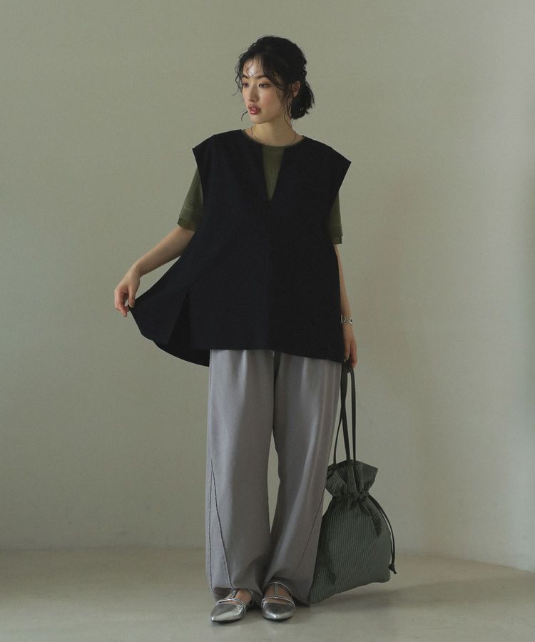 Green Parks「リップルフレアベスト」|ベスト・ジレ|