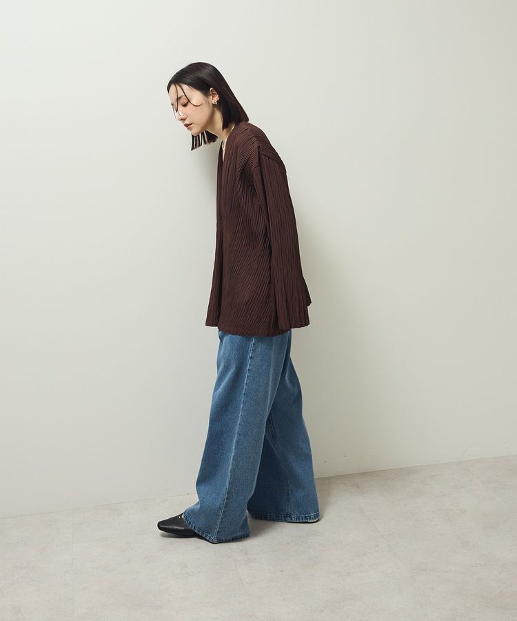 Green Parks「・ELENCARE DUE プリーツノーカラージャケット」|テーラードジャケット|