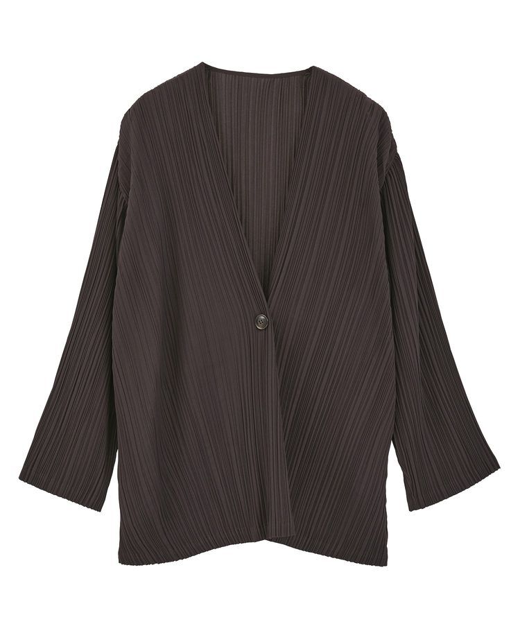 Green Parks「・ELENCARE DUE プリーツノーカラージャケット」|テーラードジャケット|