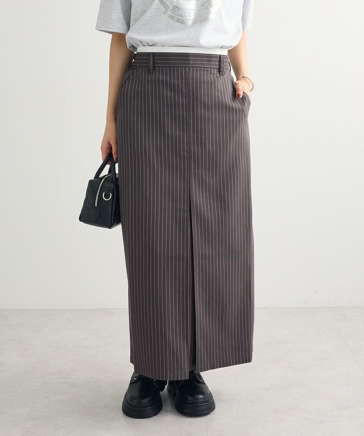 Green Parks「ウエストレイヤーボックスプリーツスカート」|タイト|