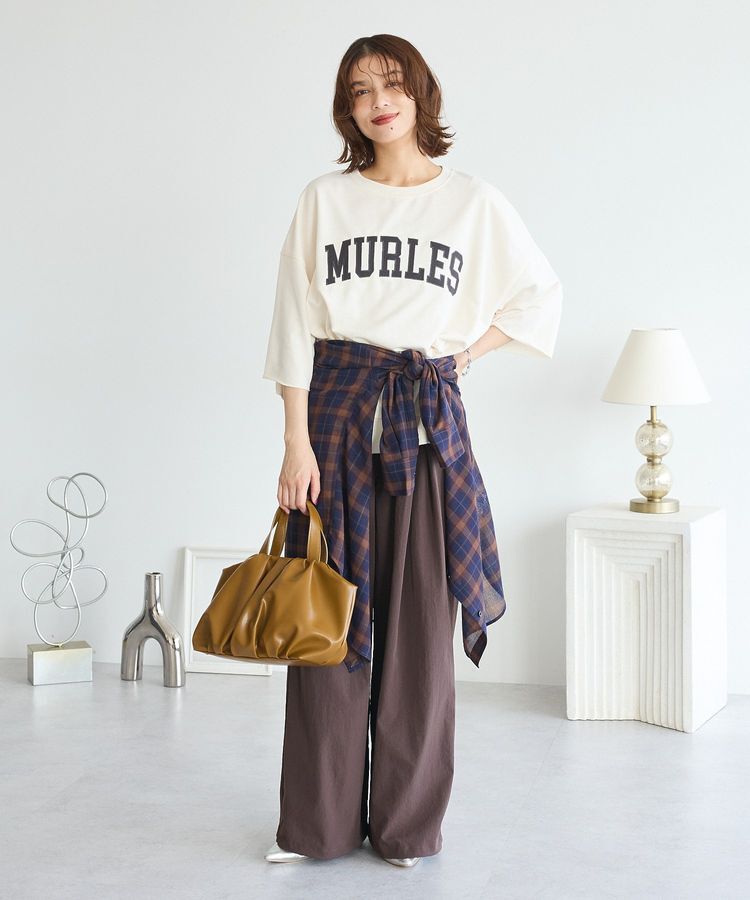 Green Parks「5分袖刺繍ロゴトレTEE」|Tシャツ・カットソー|