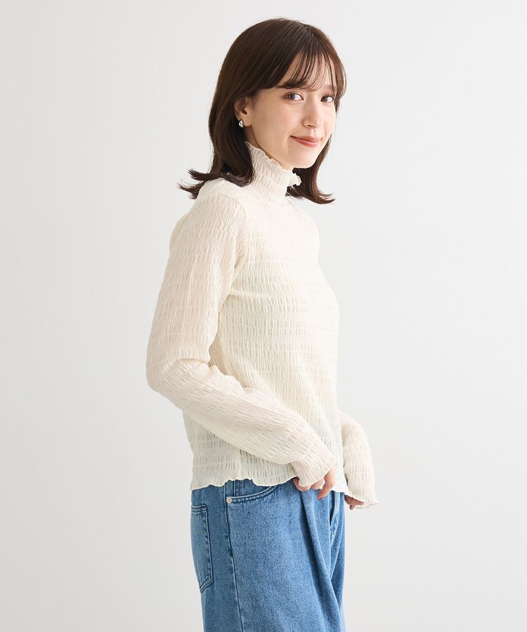 Green Parks「・Petit Fleur ジャガードハイネックロンTEE」|Tシャツ・カットソー|