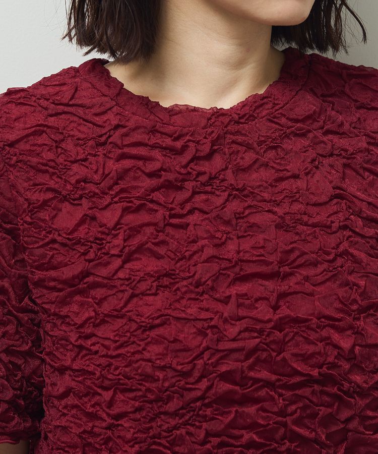 Green Parks「表面感カット5分袖プルオーバー」|Tシャツ・カットソー|