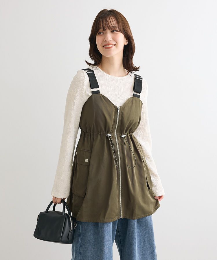 Green Parks「・SUGAR SPOON ミリタリーキャミチュニック」|ベスト・ジレ|