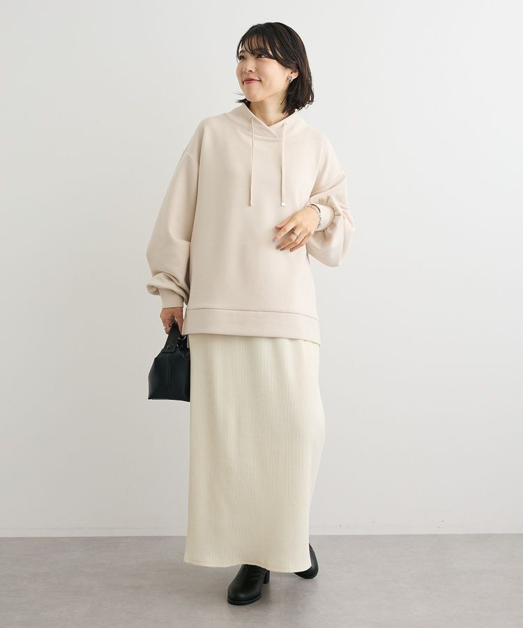 Green Parks「楽ちんIラインリブスカート」|タイト|