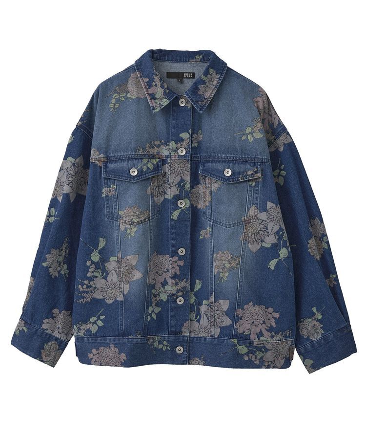 Green Parks「・SUGAR SPOON フラワーptオーバーGジャン」|テーラードジャケット|