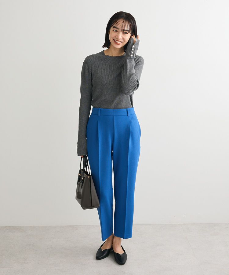 Green Parks「袖口金釦リブニットプルオーバー」|ニット・セーター|