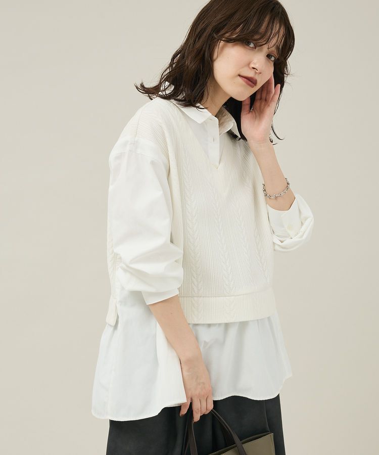Green Parks「カットモールドッキングシャツチュニック」|チュニック|