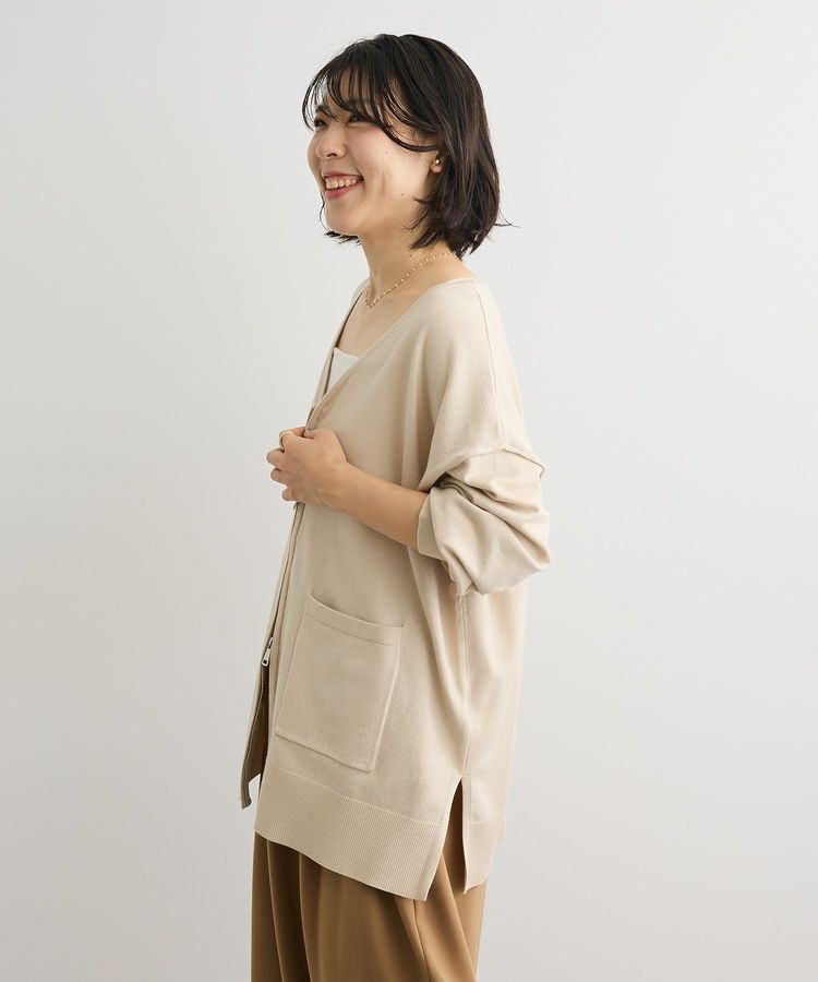 Green Parks「アンチピリングゆるzipカーディガン」|カーディガン|