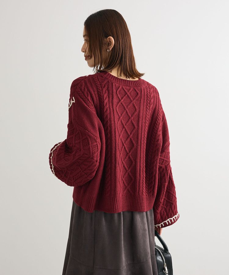Green Parks「・ELENCARE DUE ハンドステッチケーブルニット」|ニット・セーター|