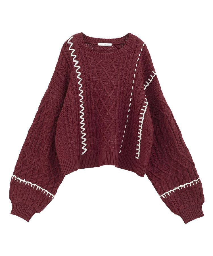 Green Parks「・ELENCARE DUE ハンドステッチケーブルニット」|ニット・セーター|