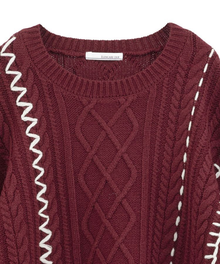 Green Parks「・ELENCARE DUE ハンドステッチケーブルニット」|ニット・セーター|