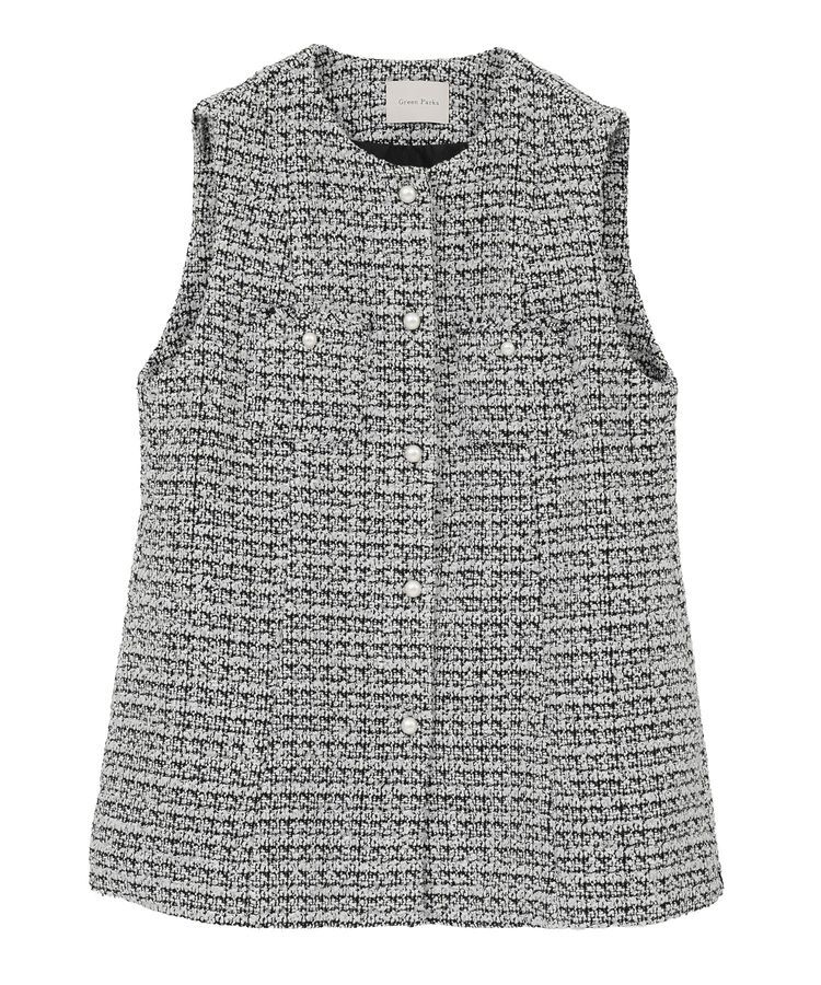Green Parks「O.ツィードペプラムベスト」|ベスト・ジレ|
