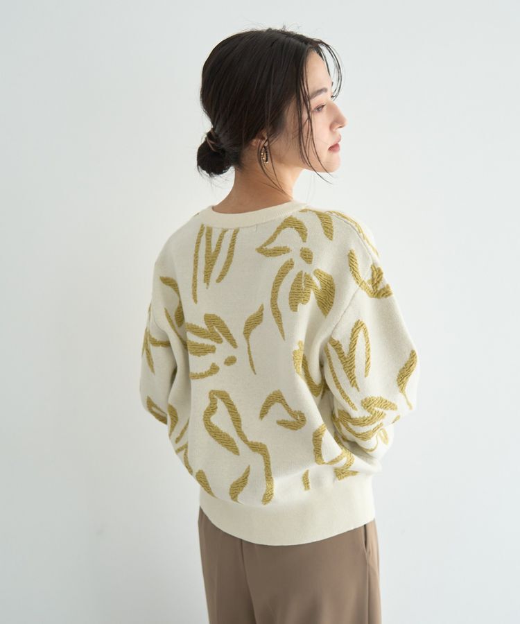 YECCA VECCA「アート柄ふくれジャガードニット」|ニット・セーター|