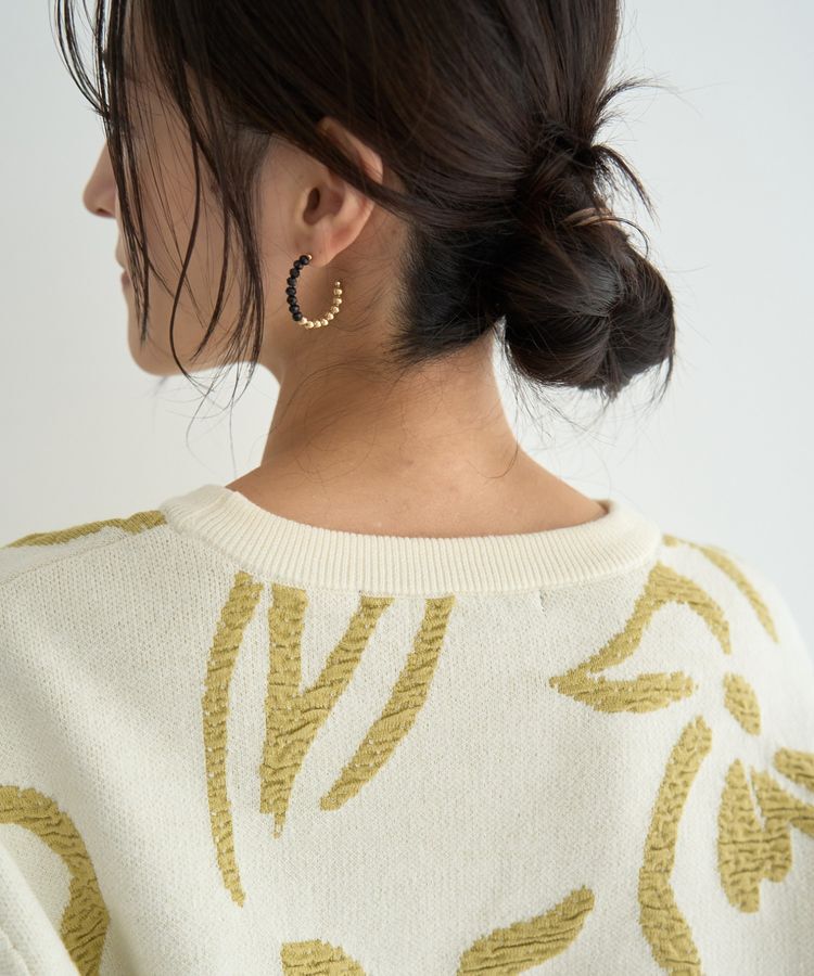 YECCA VECCA「アート柄ふくれジャガードニット」|ニット・セーター|