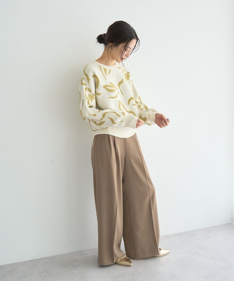 YECCA VECCA「アート柄ふくれジャガードニット」|ニット・セーター|