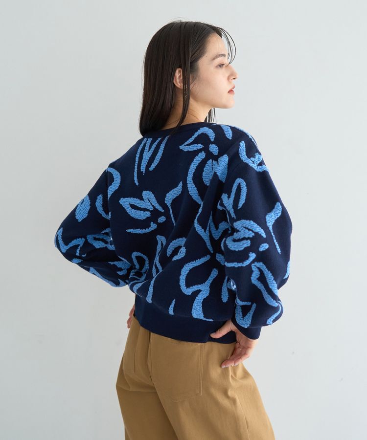 YECCA VECCA「アート柄ふくれジャガードニット」|ニット・セーター|