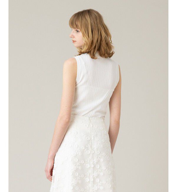 LOULOU WILLOUGHBY「【LOULOU WILLOUGHBY】リブキリカエモックネックプルオーバー」|ニット・セーター|