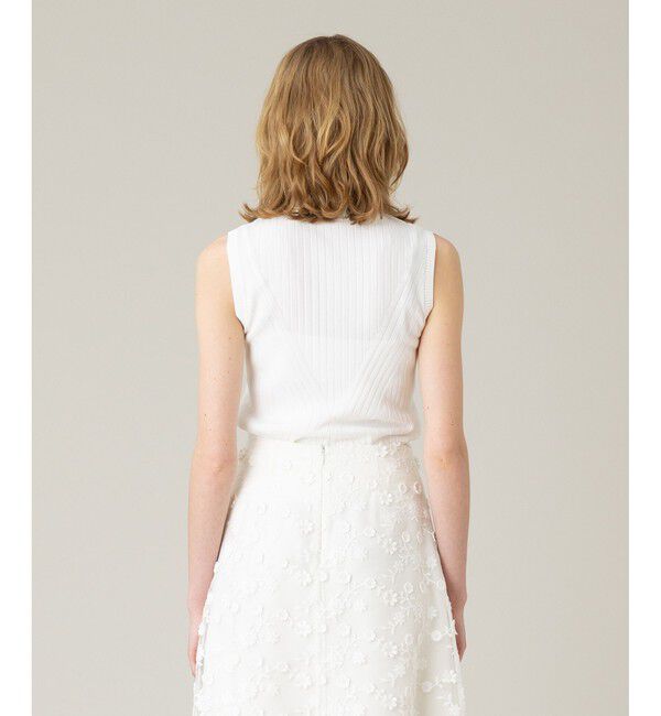 LOULOU WILLOUGHBY「【LOULOU WILLOUGHBY】リブキリカエモックネックプルオーバー」|ニット・セーター|