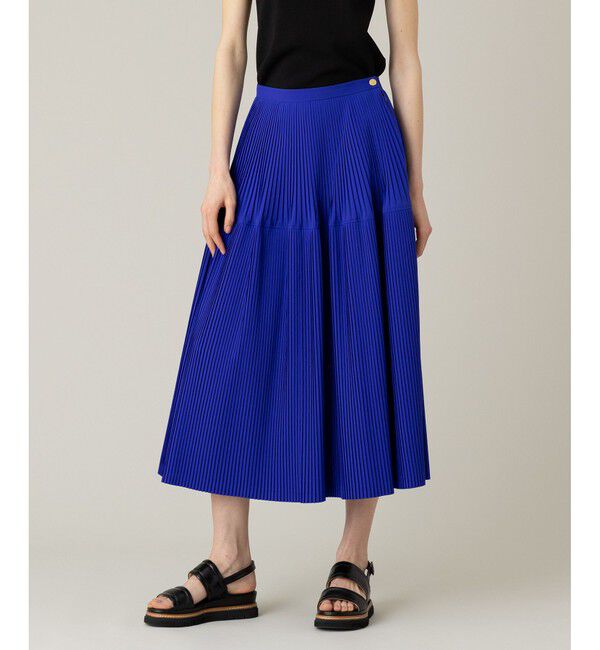 LOULOU WILLOUGHBY「【LOULOU WILLOUGHBY】キリカエプリーツスカート」|スカート|ブルー