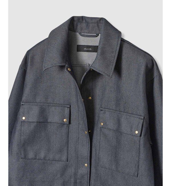 allureville「リジッドデニムライクブルゾン」|ブルゾン・スタジャン|