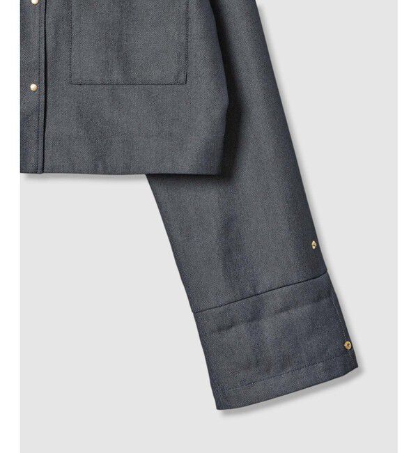 allureville「リジッドデニムライクブルゾン」|ブルゾン・スタジャン|