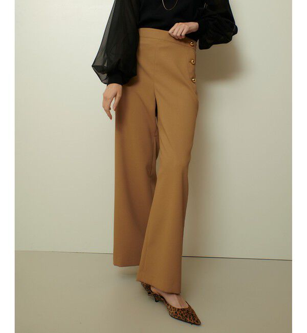 allureville「ホローツイルマリンパンツ」|チノ|ベージュ