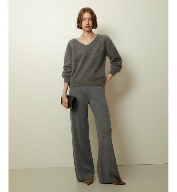 allureville「ウールリブニットパンツ」|チノ|