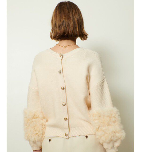 allureville「ラビットカフクレイジー釦2WAYプルオーバー」|ニット・セーター|