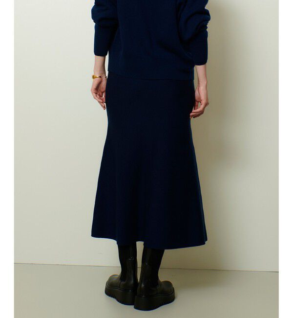 allureville「ウール混Ｗフェイスナローマーメイドスカート」|スカート|