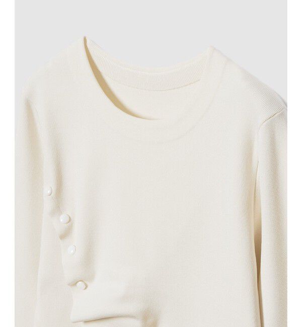 LOULOU WILLOUGHBY「【LOULOU WILLOUGHBY】ドレープアシメプルオーバー」|ニット・セーター|