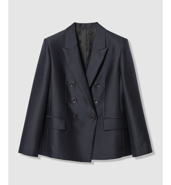 LOULOU WILLOUGHBY「【LOULOU WILLOUGHBY】シルクウールツイルダブルジャケット」|テーラードジャケット|