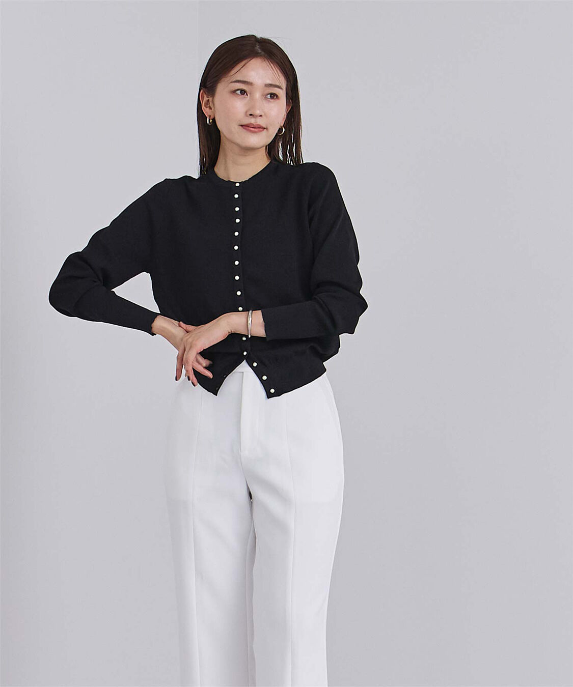 ur's「2wayパール釦ニットカーディガン」|ニット・セーター|