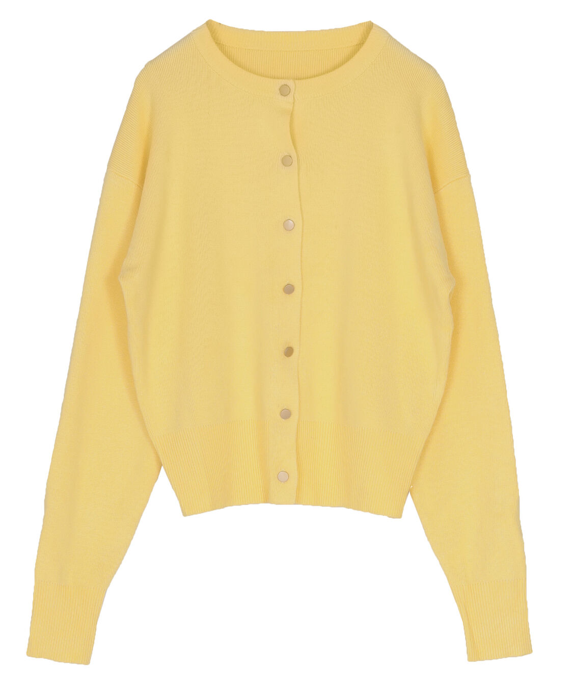 ur's「マット釦クルーネックニットカーディガン」|カーディガン|