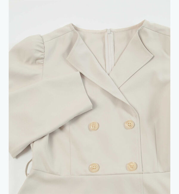 ur's「【星玲奈さんコラボアイテム】ベルト付パフスリーブトレンチワンピース」|ワンピース|