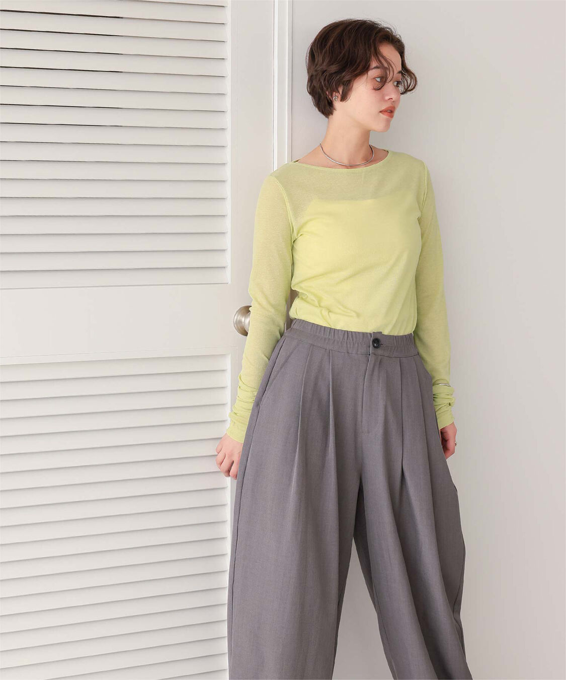 titivate「着心地抜群シアーボートネックトップス」|Tシャツ・カットソー|