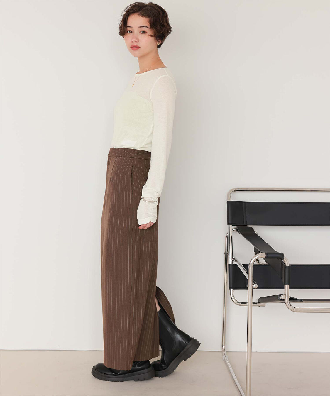 titivate「着心地抜群シアーボートネックトップス」|Tシャツ・カットソー|