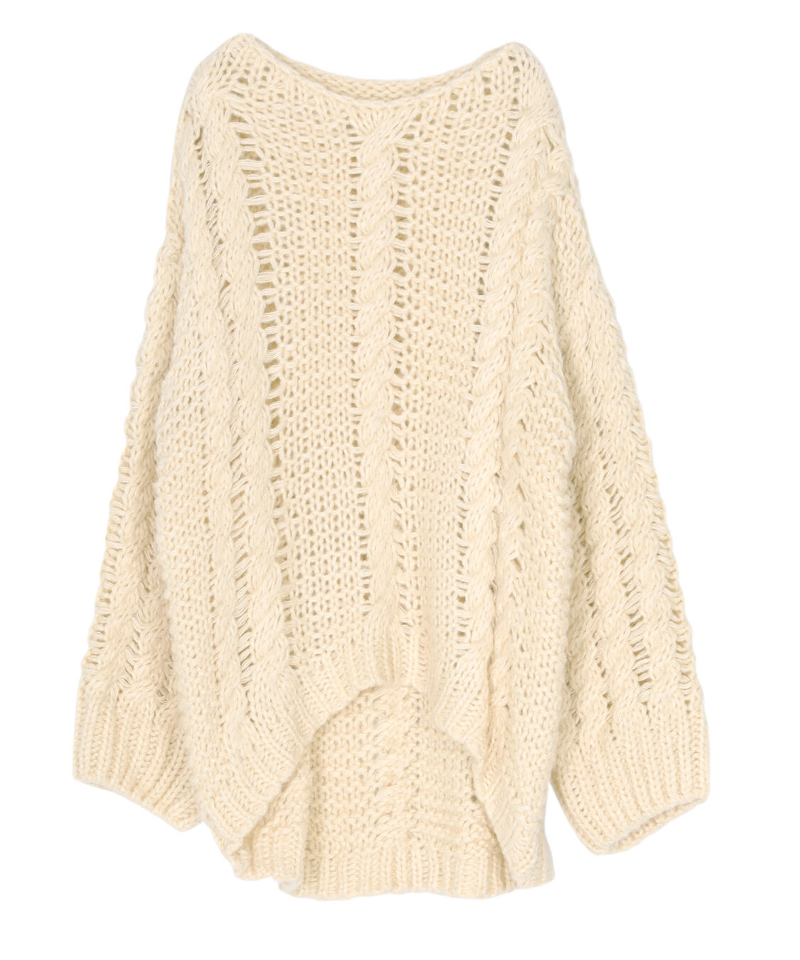 titivate「ハンドライクボートネックケーブルニット」|ニット・セーター|