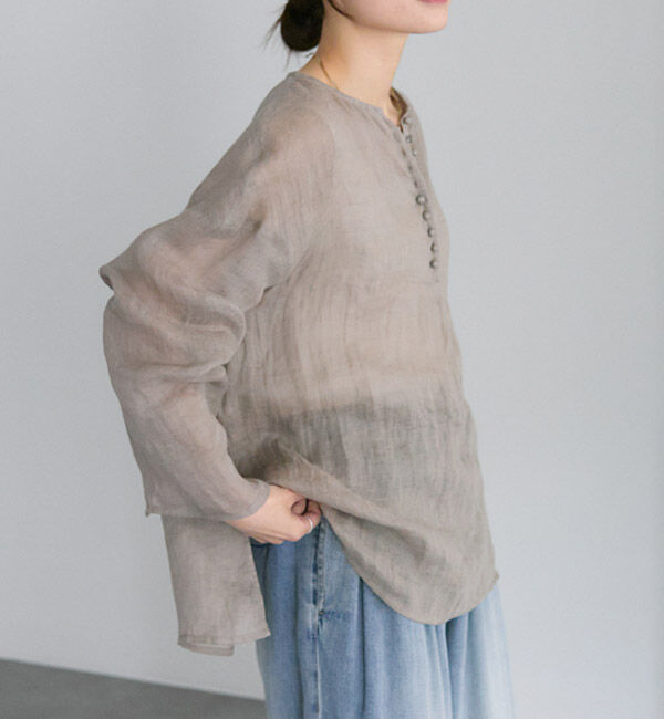  「シアーガーゼブラウス」|プルオーバー|