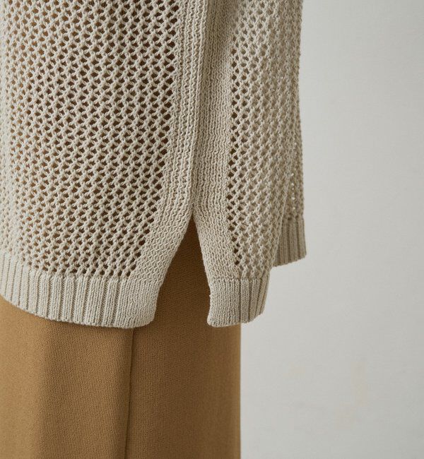  「ワイドスリーブメッシュニット」|ニット・セーター|