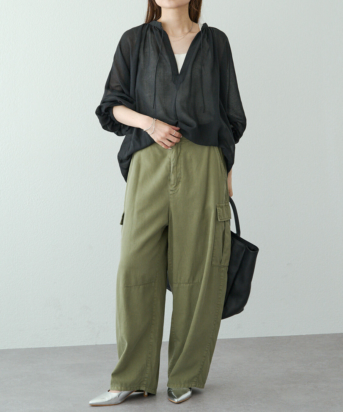  「シアーガーゼスキッパーブラウス」|シャツ・ブラウス|