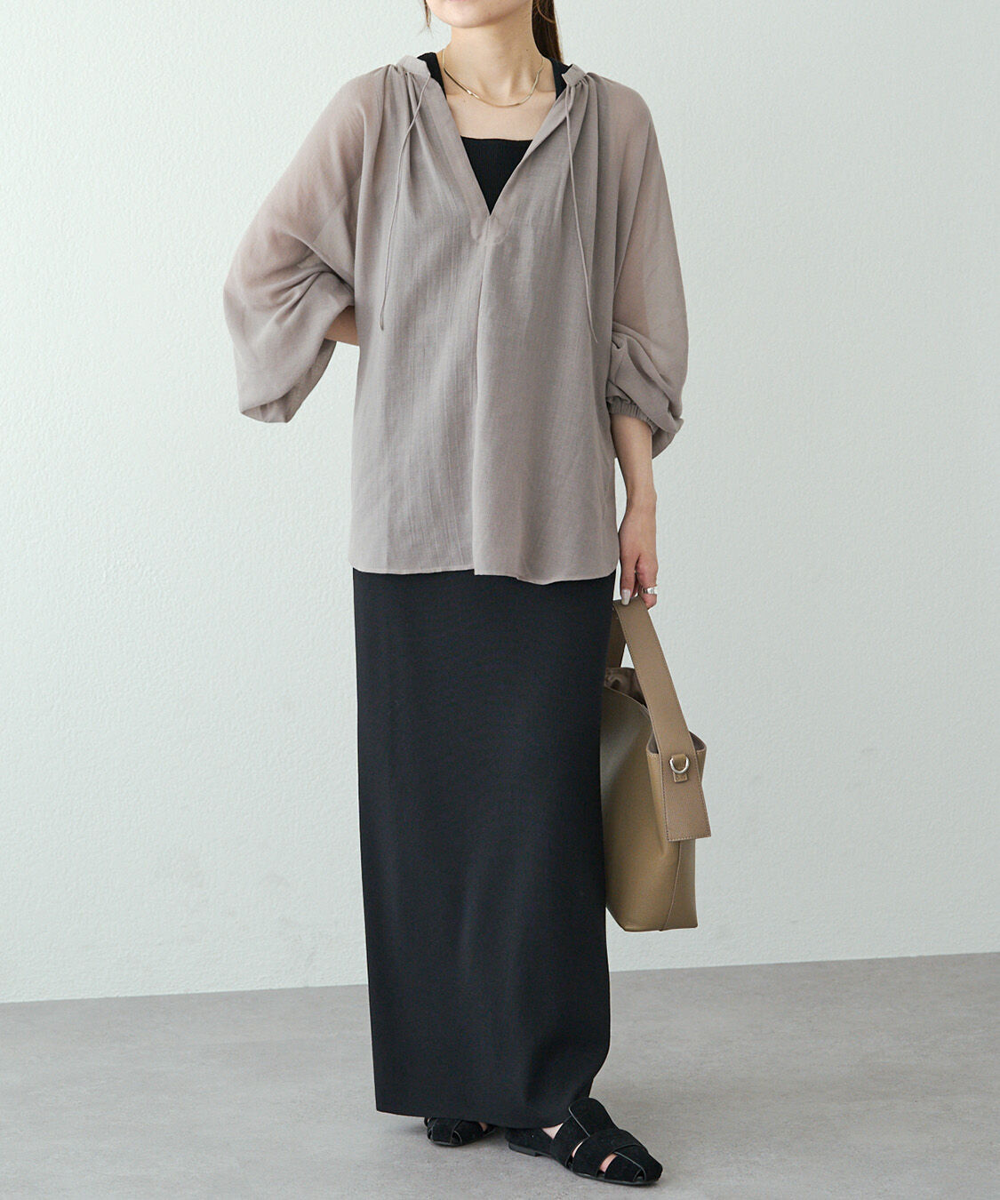 「シアーガーゼスキッパーブラウス」|シャツ・ブラウス|