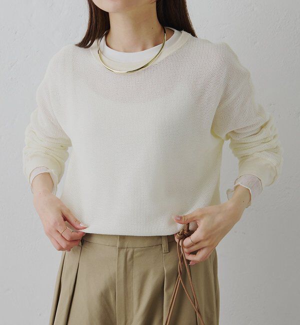  「ラッセルメッシュカットソー」|Tシャツ・カットソー|