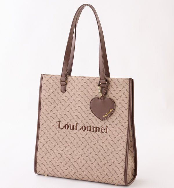  「【LouLoumei】ハートチャーム付きトートバッグ／推し活にも／自立可能」|トートバッグ|